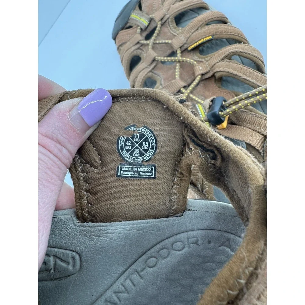 KEEN Brown Sport Sandals Men's 11 EU 42 Hiking Beach Water Closed Toe Shoes